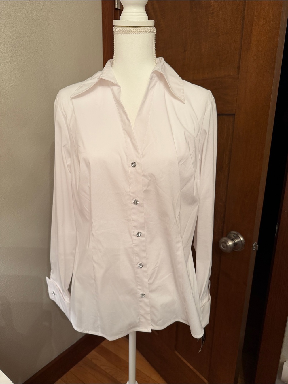 Inc Women’s white Button Down with Button Detail